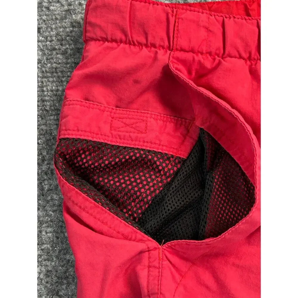The North Face Red Nylon Hiking Trail Shorts Belted Men's XL Outdoor